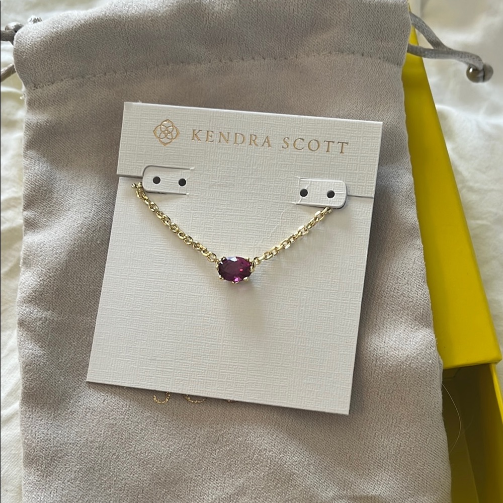 Kendra Scott Gold and Purple Pendant Necklace